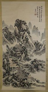 A Chinese Ink Painting on Paper, After Huang Binhong (1865-1955), Height 52 x width 26 3/8 inches.