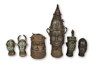 Small Nigerian Bronze Head Collection