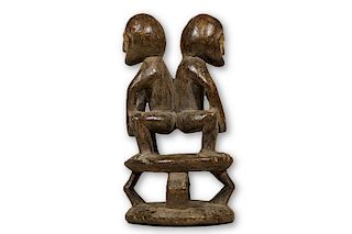 Back to Back Lega Figure from Democratic Republic of the Congo