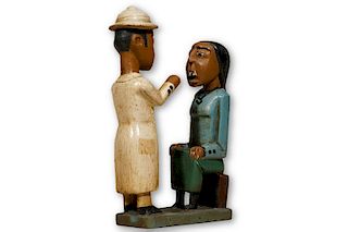 Baule Colonial Doctor Figure from Ivory Coast