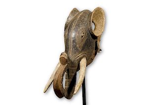 Baule Elephant Mask from Ivory Coast