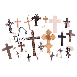 Collection of antique cruciforms and crosses