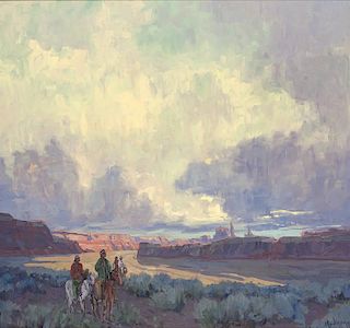 John Modesitt b. 1955 | Riding Away from the Canyons