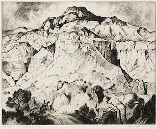 Gene Kloss 1903 - 1996 NA | Navajo Canyon Cliffs, 1974 edition of 50