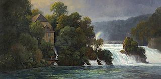 Martin Grelle b. 1954 CAA | Clearing Storm Rhine Falls