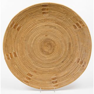 Central California Basketry Tray, From an Old Nebraska Collection