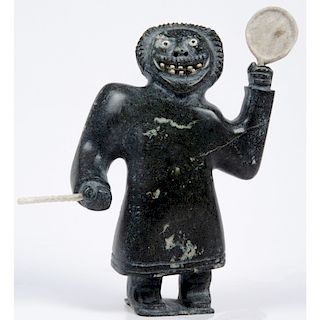 Inuit Soapstone Carving of a Dancer, From the Collection of William H. Saunders, M.D. and Putzi Saunders, Ohio