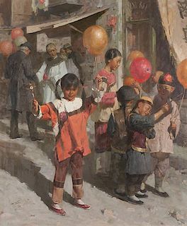 Mian Situ b. 1953 OPAM | Festival Ballons - San Francisco 1911