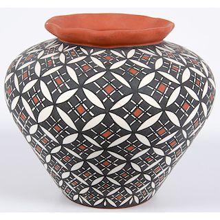 Patricia Lowden (Acoma, b. 1960) Polychrome Pottery Jar, From the Collection of William H. Saunders, M.D. and Putzi Saunders, Ohio