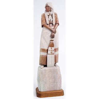 Orlando Joe (American, b. 1958) Utah Alabaster Sculpture