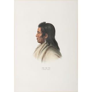  McKenney & Hall (American, 1837-1844) Hand-Colored Lithograph