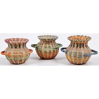 Seminole Palmetto Sweetgrass Baskets