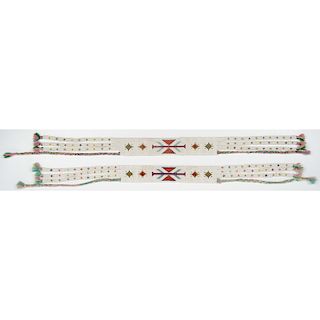 Great Lakes Loom-Beaded Armbands, From an Old Nebraska Collection