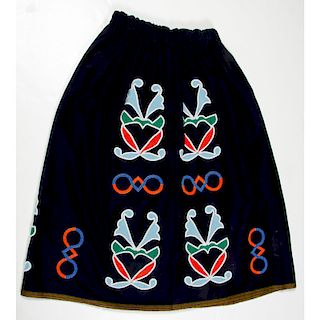 Ho Chunk Beaded Wool Skirt