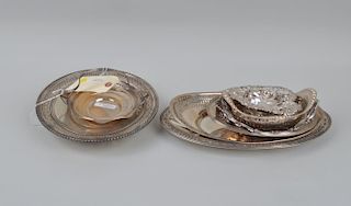 Group Nine Sterling Pierced Trays & Bowls