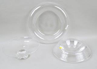 Group Three Large Steuben Glass Bowls