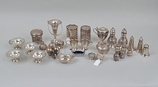 Group Sterling & Silver Pierced Tablewares & Salts