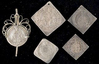 Five Early Austrian (Salzburg) Silver Coins