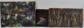 Three Oleg Batrakov Abstract Artworks, 20th C.