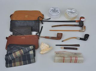 Group Six Pipes, Five Pouches, Two Burgess Boxes