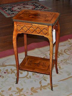 Louis XV/XVI Style Marquetry Occasional Table
