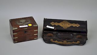 Two Early Metal Mounted Boxes