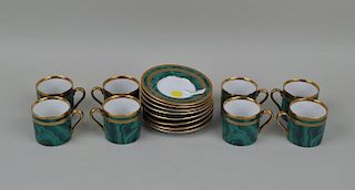 Group Eight Christian Dior Demitasse Cups, Saucers