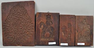 Four Early Austrian Wood Cookie Molds