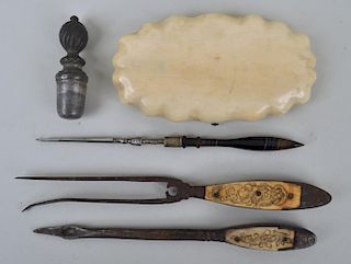 Early Continental Cased Sewing Kit & Four Tools