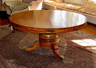 Large Regency Carved Mahogany Center/Dining Table