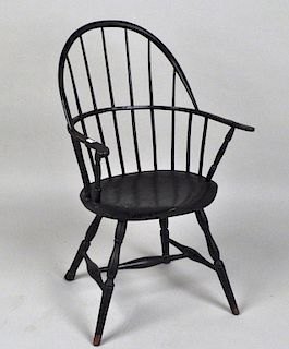 Black Painted Windsor Arm Chair