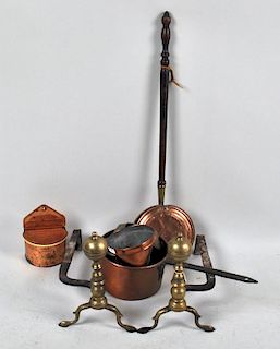 Estate Group Antique Copper/Brass Metalwares