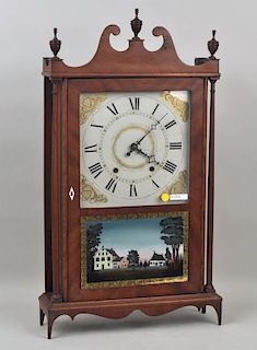 CT Northrup Smith Pillar & Scroll Mantel Clock