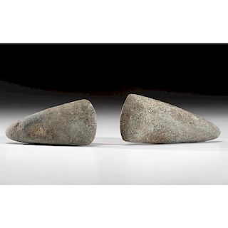 Two Granite Woodland Celts, Longest 7-1/4 in.