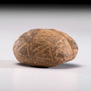 An Engraved AND Grooved Loafstone, 2-1/4 in.