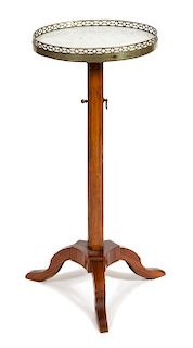 A Regency Fruitwood Candle Stand Height 30 inches.