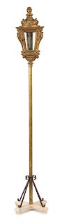A Venetian Giltwood Torchere Height 83 1/2 inches.