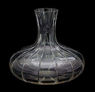 A Baccarat Crystal Vase Height 8 inches.