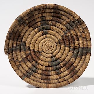 Large Southwest Coiled Basketry Wedding Plaque, Hopi, early 20th century, dia. 14 3/4 in.Provenance: Deaccessioned from the Northampton