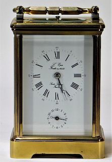 French Saint Suzanne L'Epee Brass Carriage Clock