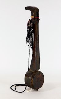 19C. African Tribal Hardwood String Instrument