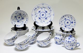 31 Royal Copenhagen Fluted Blue Lace Porcelain