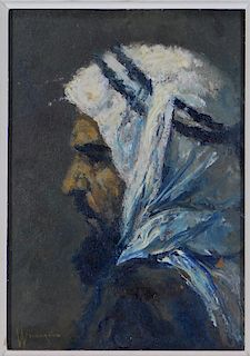 William Weintraub Orientalist Portrait Painting