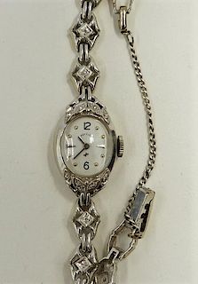 Lady's Art Deco 14K Gold Diamond Watch