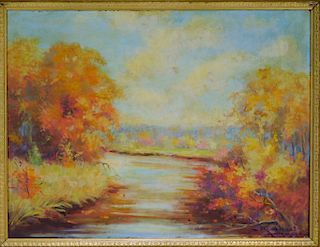 Raymond Hammell Autumn Landscape Painting