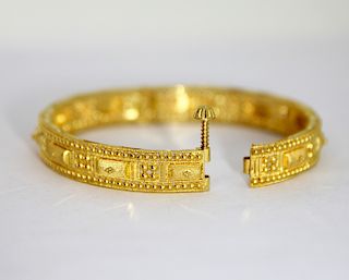 22K Gold Indian Mughal Style High Style Bracelet