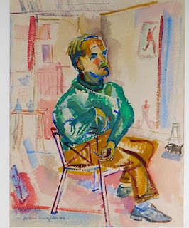 De Hirsch Margules Milton Avery Portrait Painting