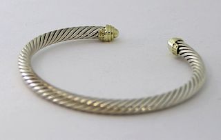 David Yurman 14K Gold S.S. Cuff Bracelet