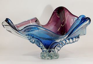 David Von Noppen Free Form Art Glass Bowl