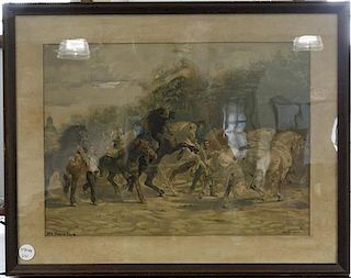 After Rosa Bonheur, (French, 1822-1899), Horse Fair